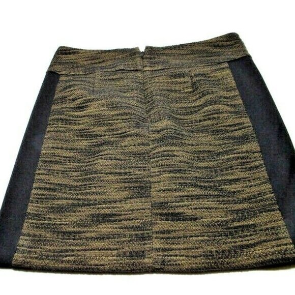 Anne Taylor Loft Skirt Olive Tweed Black - Picture 2 of 6